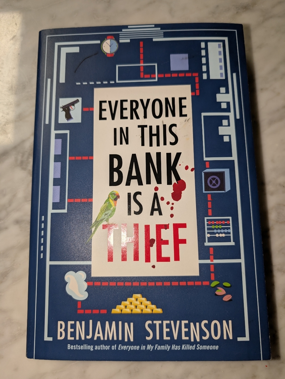 📚 "Everyone In This Bank Is A Thief" Paperback Mystery Novel Benjamin Stevenson